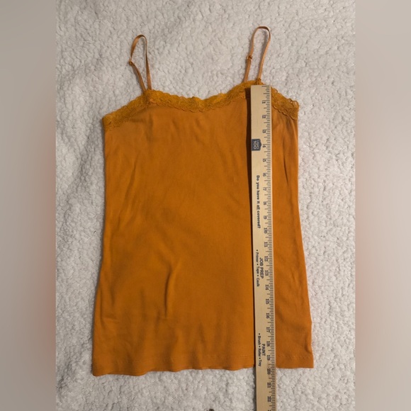 Orange Lace Trim Cami Top Y2K festival hippie - dainty-babydoll  Women’s Large - Picture 4 of 5
